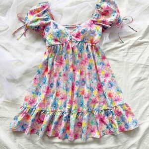 Floral Multicolor Mini Dress